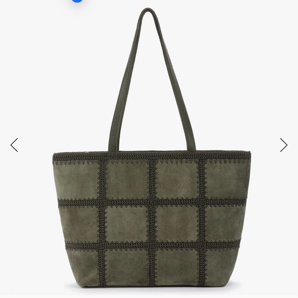 The Sak Melrose Metro Tote Olive Green Suede Bag - Picture 5 of 6